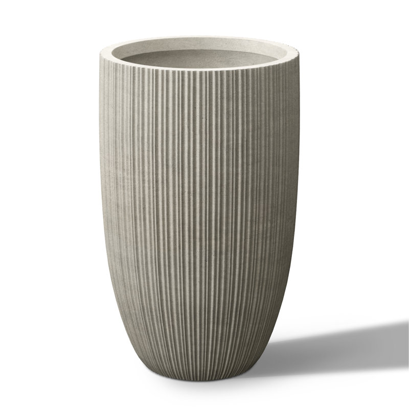 Derron Handmade Pot Planter, Light Gray