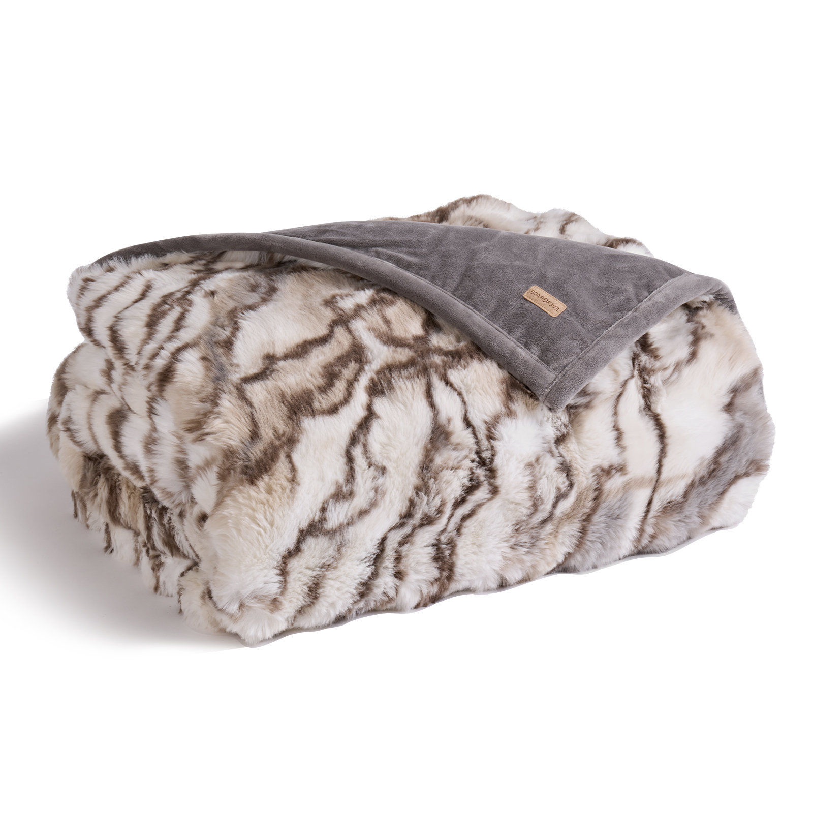 Ridgeline Faux Fur Throw Blanket - Thumbnail 3