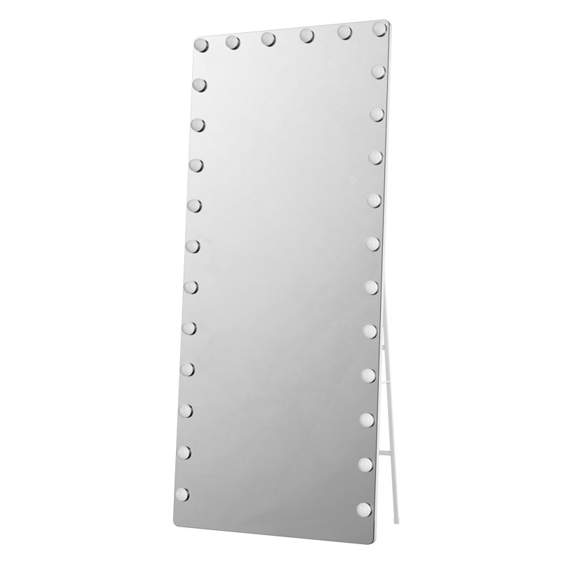 Ebern Designs Modern & Contemporary Lighted Full-Length Mirror with Tempered Glass & 3-Year Warranty, 83" x 35"