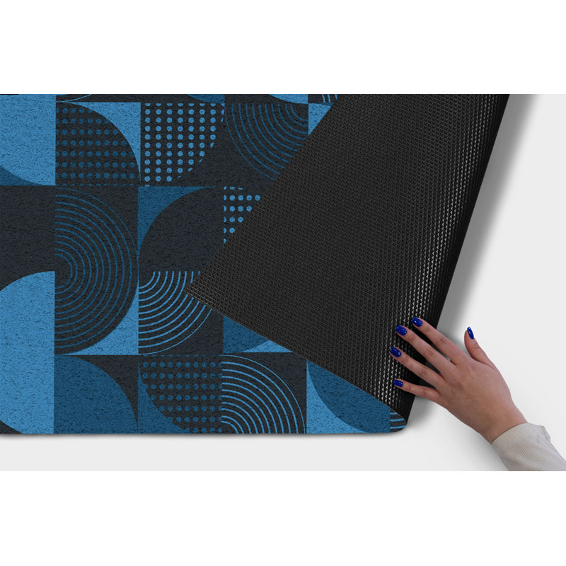 Non-Slip Geometric Outdoor Doormat
