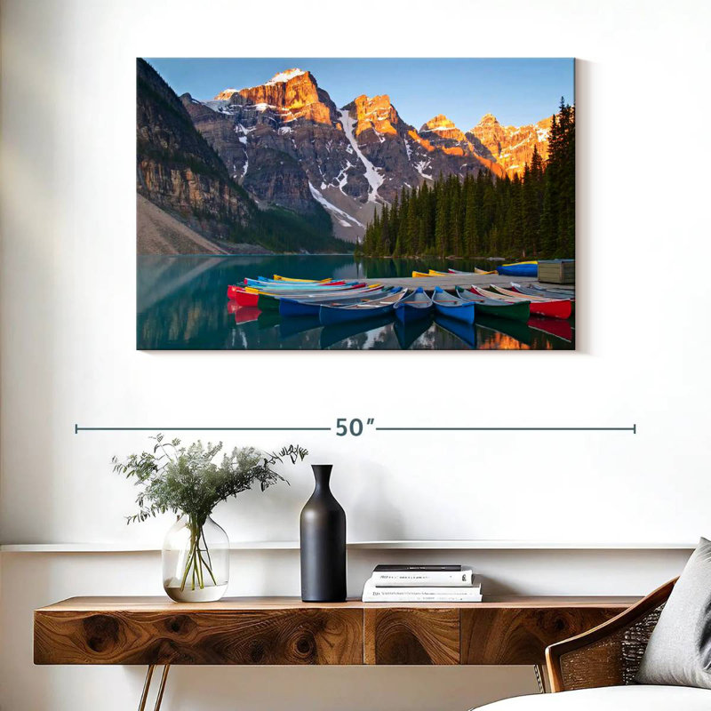 Senne Canoes In Banff National Park, 26" H x 39" W