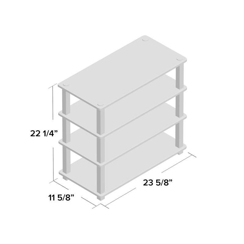 9 Pair Stackable Shoe Rack, Light Cherry