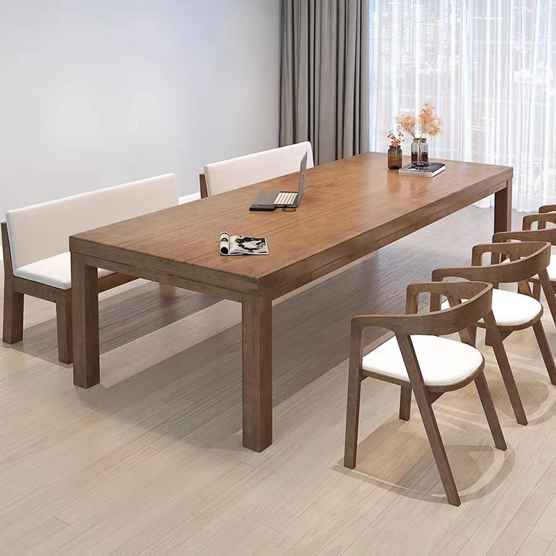 Modern simple solid wood dining table, 29.5"H x 70.8"L x 31.4"W