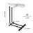 C-Shaped Side Table, C Table End Table For Sofa And Bedside, Couch Side Tables, Wood C-Shaped End Table With Metal Frame Slide For Bedroom Living Room (White)