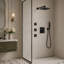 Thermostatic Shower Faucet Set 3-Function Wall Mounted Rain Shower System with Body Jets Recessed Wall Mounted Combo-80065235