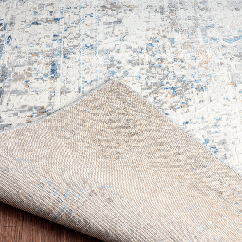Tonio Area Rug in Blue/Gray, Rectangle 9'6" x 13', Blue/Gray