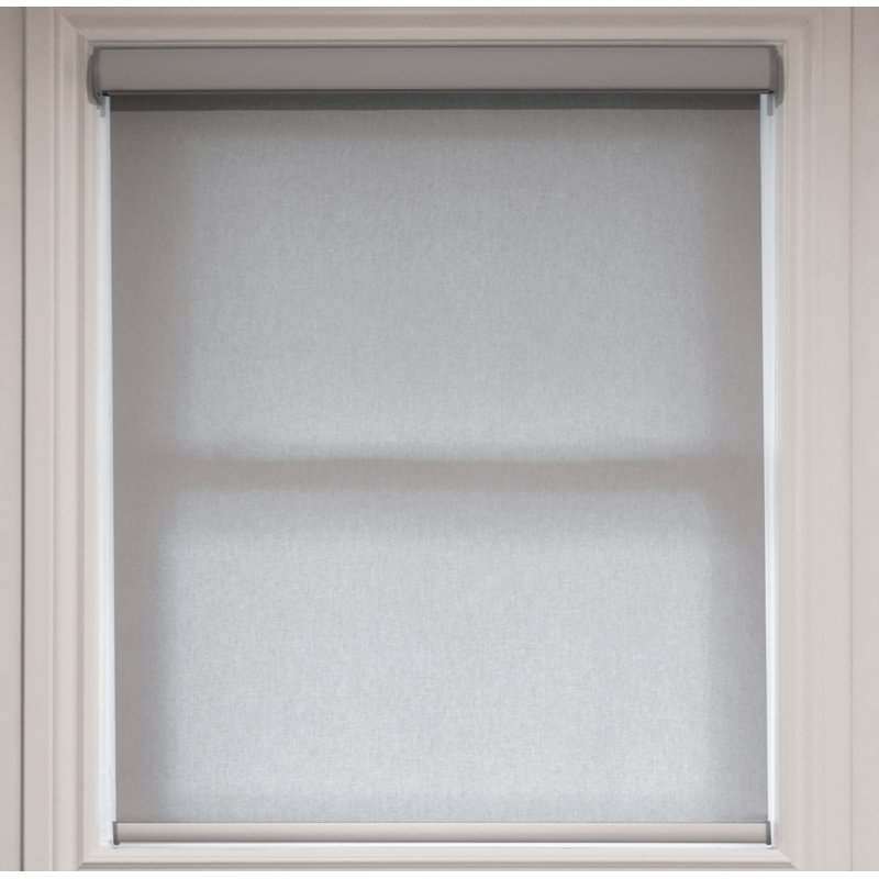 Store à enroulement intérieur semi-diaphane avec cantonnière Clean Air, Gris, l 66 po x L 72 po
