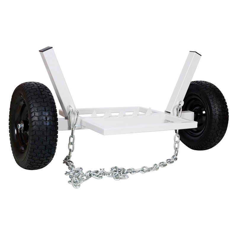 Chariot à bûches en métal robuste et support pour le transport du bois de chauffage