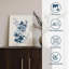 Flower Wall Art Prints Modern Blue Floral Painting Watercolor Picture