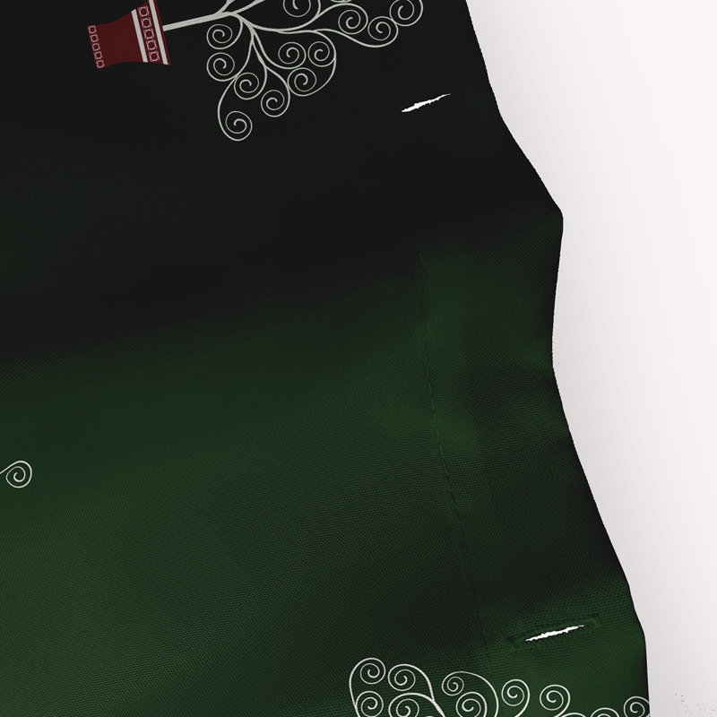 Rideau de douche simple filigree forest, Vert
