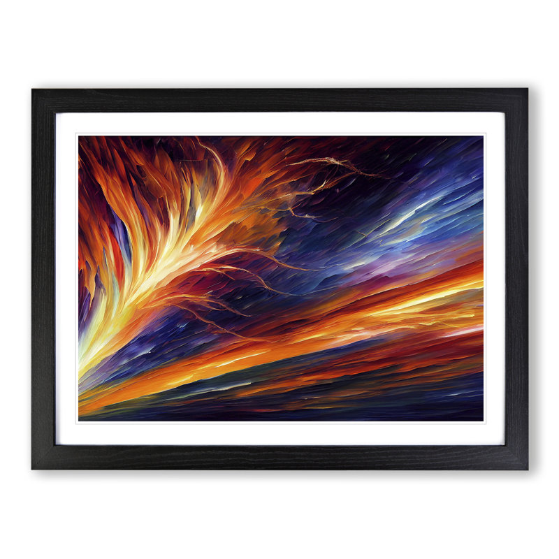Glorious Electricity - Framed Print, 34cm H x 46cm W x 2cm D, Black