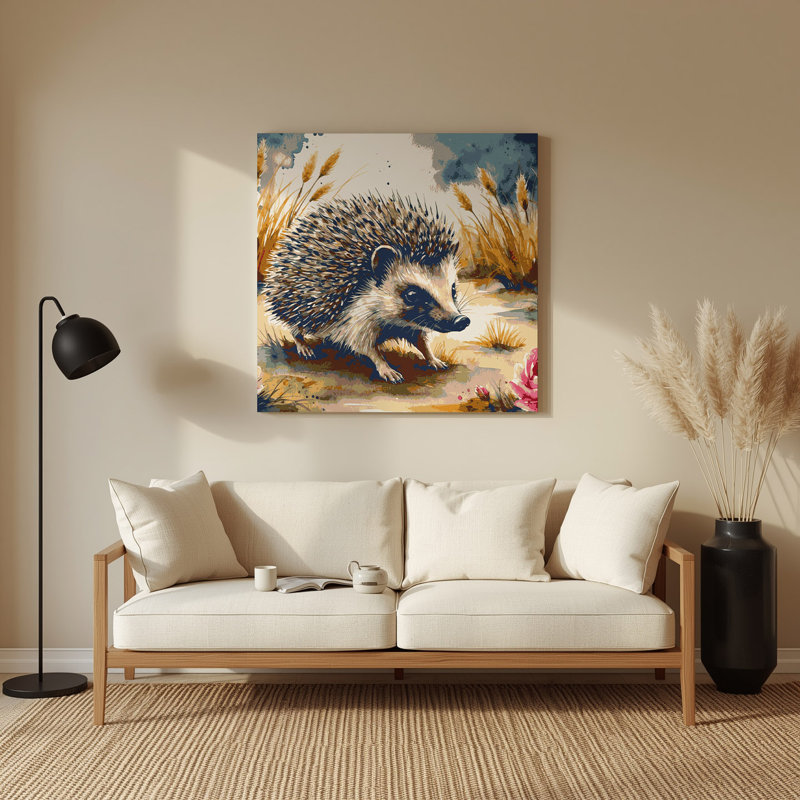 Faune, hérisson africain, art mural en métal brun, H 12 po x l 12 po