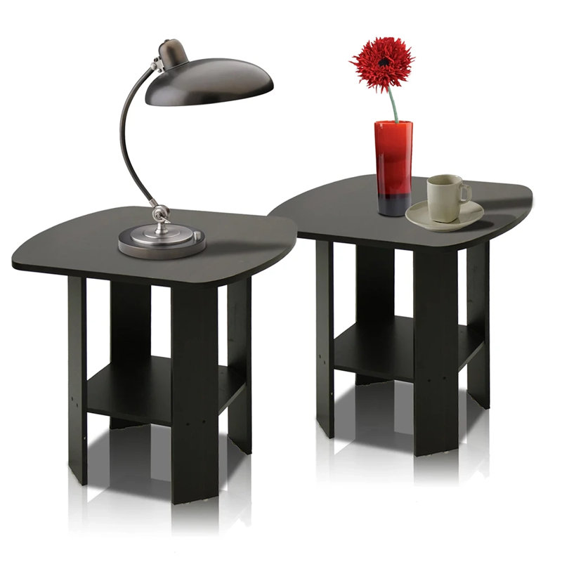 Micha End Table Set with Storage, Espresso, Espresso