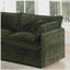 Ensemble de 2 chaises d'appoint, fauteuils rembourrés en chenille haut de gamme, chaises d'appoint de salon avec coussin décoratif, chenille verte-1738878753