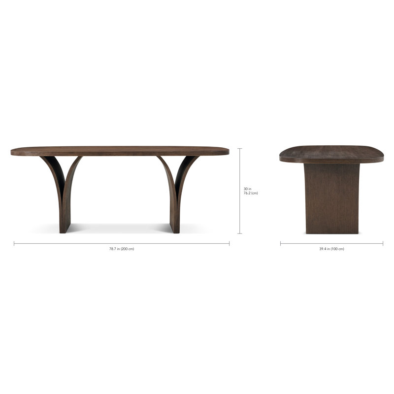 Seoul Dining Table, Brown, 30" H x 78.74" L x 39.37" W