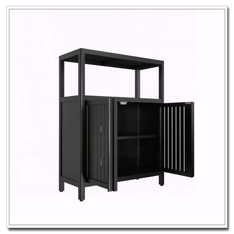 Armoire de rangement grande capacité en bambou