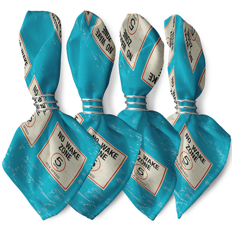 Ensemble de serviettes 4 pièces Cairo, Turquoise, l 19 po x L 19 po
