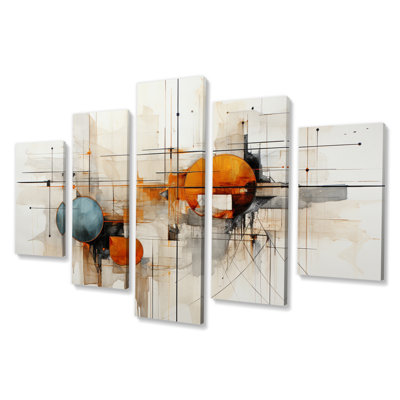 Cosmin - Modern Wall Art Living Room - 5 Panels