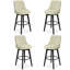 Tabouret de bar et de comptoir pivotant en bois massif Malakeh-100865017-100865018