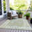 Machine Washable Indoor/Outdoor Xhevrie Sage Rug-1382111215
