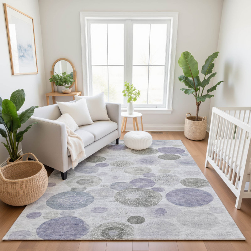 Premium Machine Washable Jakiyra AMF1896 Geometric Rug, Rectangle 2'6" x 3'10"