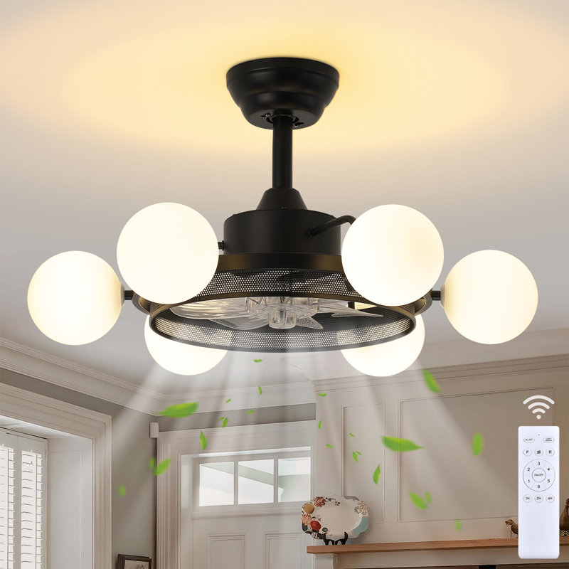 Ventilateur de plafond 25,2 po réglable à 6 vitesses avec télécommande