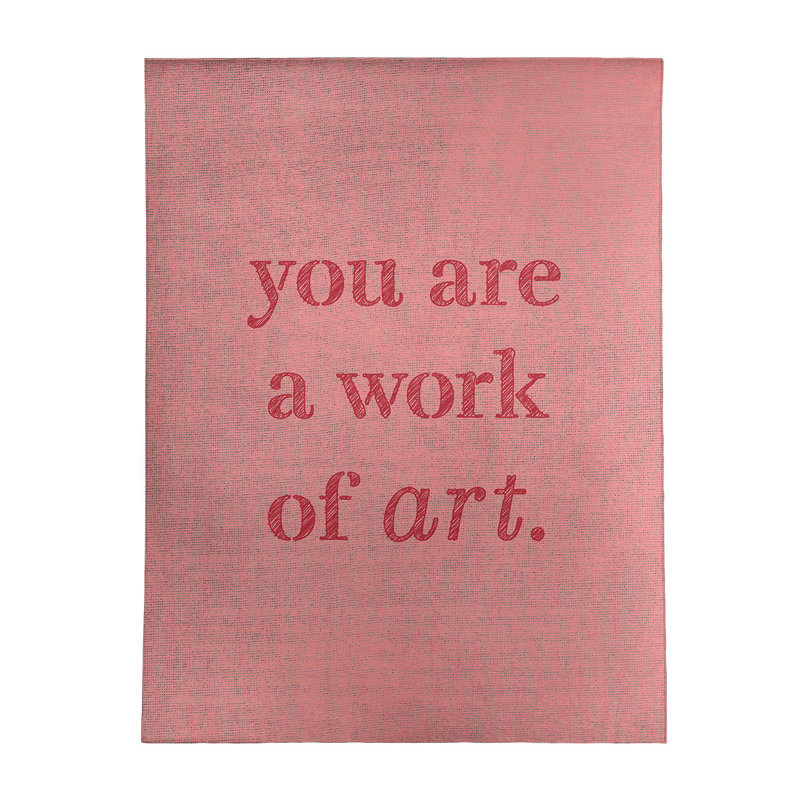 Quotes Chenille Indoor Rug, Rectangle 9' x 12'