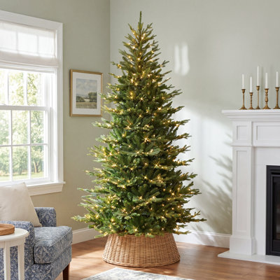 90' Lighted Artificial Fir Christmas Tree