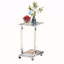 Table d'appoint en verre chromé