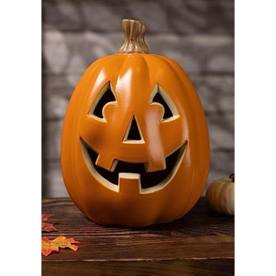 12" Light Up Pumpkin Decoration