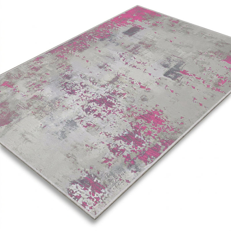 Tapis gris / rose Sloane