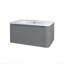 Armoire de salle de bain murale 30 po avec lavabo flottant mural gris-119819552