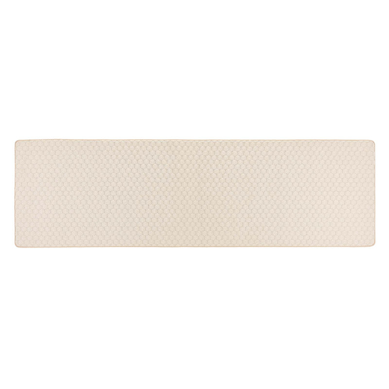 My Mat Sculptured Washable Honeycomb Ivory, Runner 67 x 230cm
