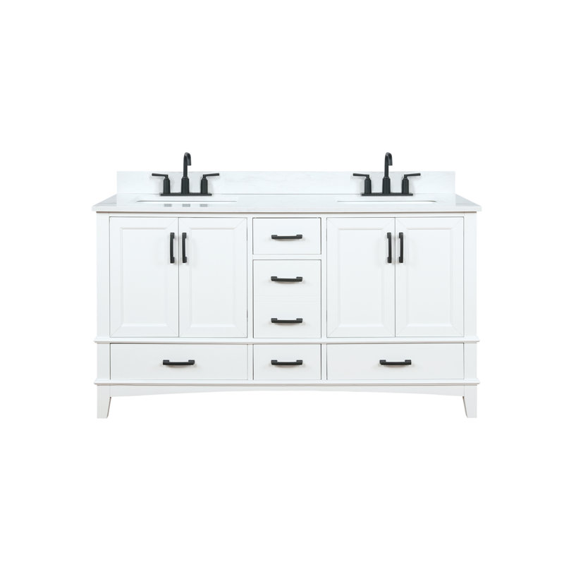 Ensemble de meuble-lavabo double 60 po Aleeshia