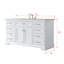 Meuble-lavabo simple 60 po Luken - Blanc