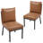 Flaux Leather Upholstered Metal Dining Chairs (Set of 2)-1617810802-1617810805