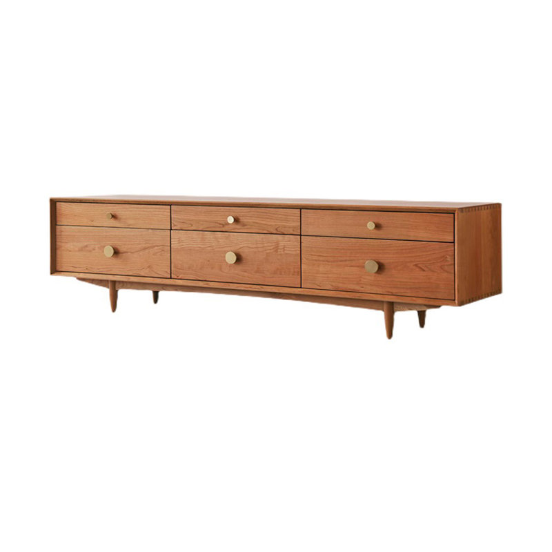 Cherry Wood TV Stand, 82.67"