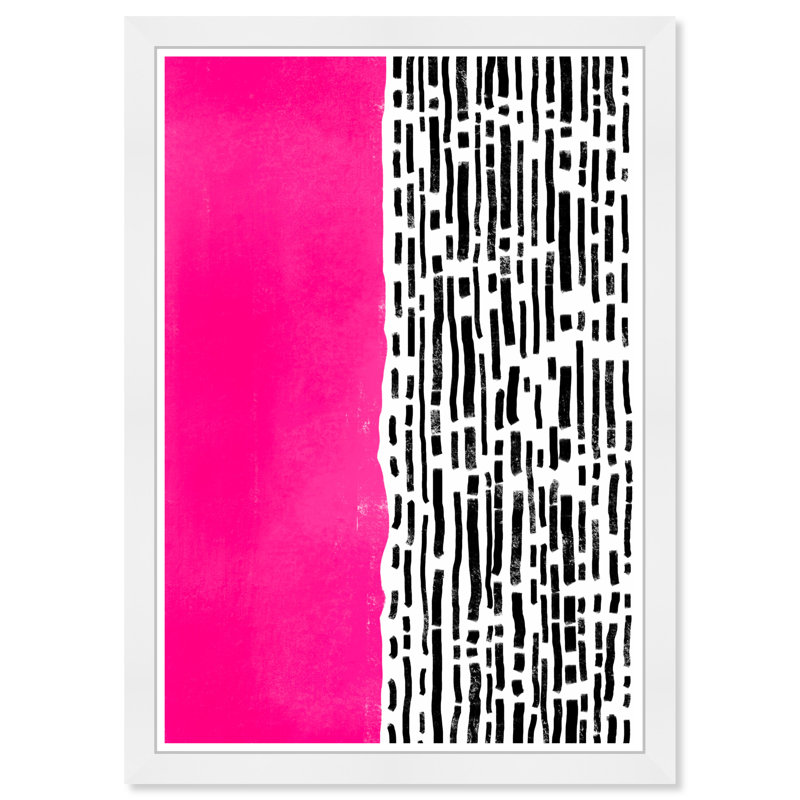 Abstrait art moderne sur papier rose