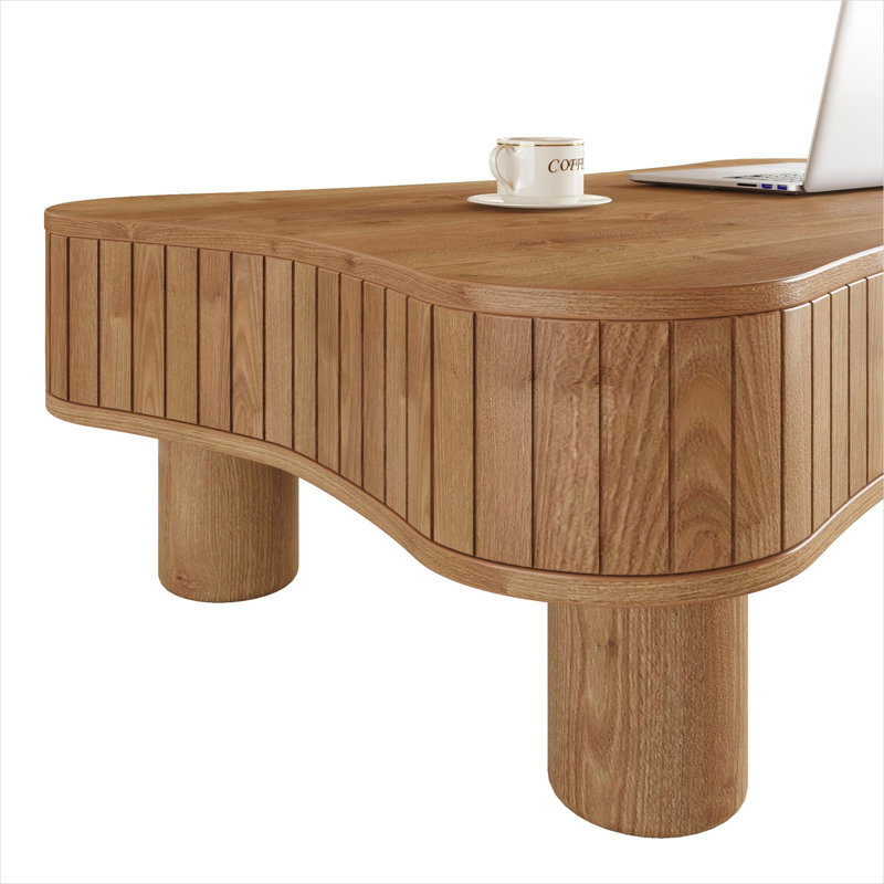 Table basse à plateau relevable rectangulaire de 42 pouces avec rangement caché, bois massif noir et panneau de fibres à densité moyenne, mécanisme hydraulique, coins de sécurité courbés