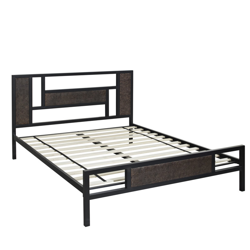 Arielle Upholstered Metal Open-Frame Bed