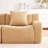 Armless Sofa W/Pillow Teddy Fabric-Camel-2084506717