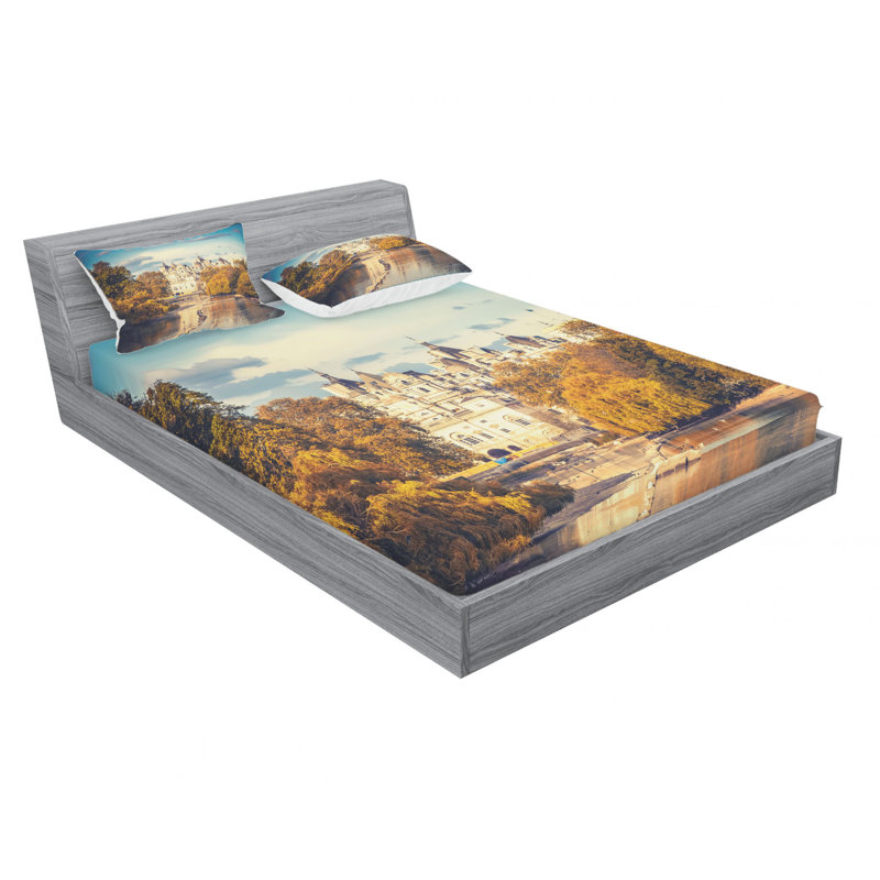 Microfiber Sheet Set, Queen Sheet Set with Fitted Sheet