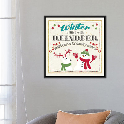« winter wonderland on white i », art textuel sur toile