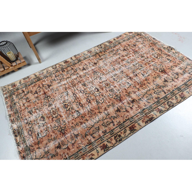 Tapis turc antique Oushak brun riche pour le salon ou la cuisine