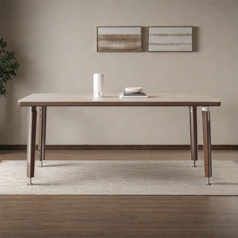 Table de salle à manger rectangulaire européenne, H 29,5 po x L 63 po x l 35,4 po