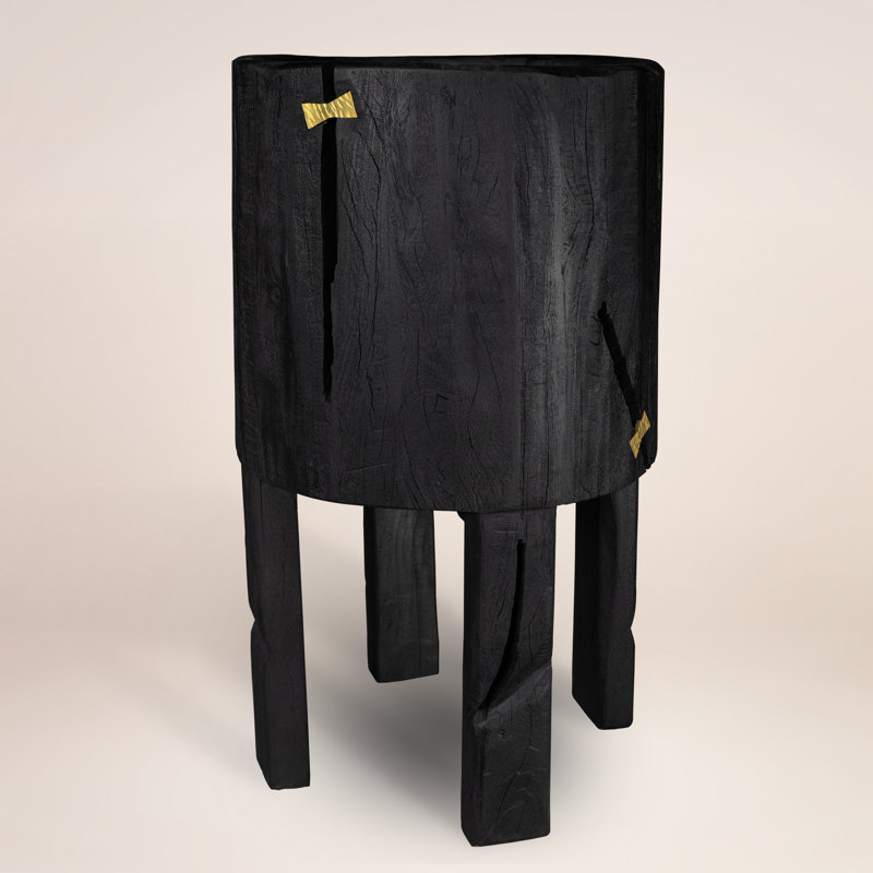 Obsidian Heirloom Planter (Large) ~ A bold fusion of ebonized elegance and timeless craftsmanship, this 100% reclaimed wood pot planter transforms natural imperfections into sculptural artistry, making a striking statement in any space.