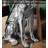 Shiny Silver Dog Floor Sculpture Home Decor Ornament