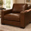 Fauteuil surdimensionné en cuir 100% grain de grain Manitoba, fabriqué sur commande