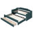 Upholstered Daybed With Trundle And Three Drawers-1511709889