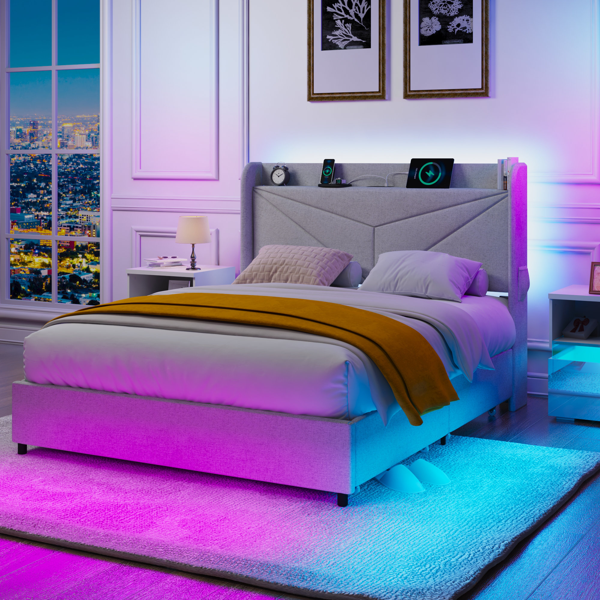 Wrought Studio Isamara Upholstered Storage Bed Wayfair